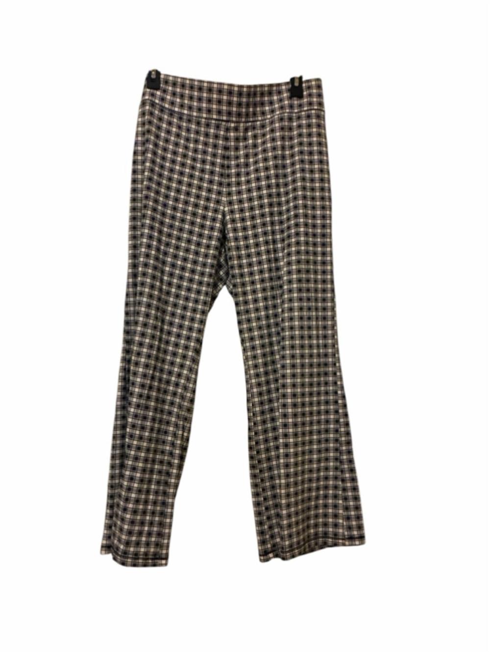 HUE Black & White Plaid Boot Cut & Flare Pants XL